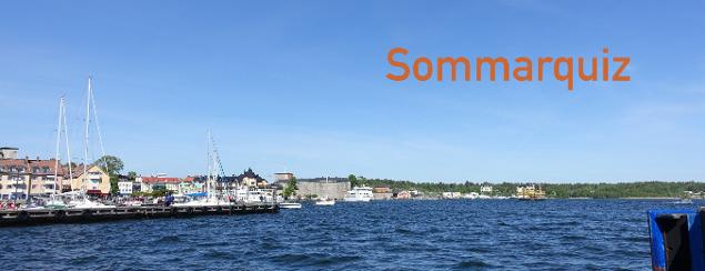 En bild av sommaren i Vaxholm illustrerade Lindofinns Sommarquiz